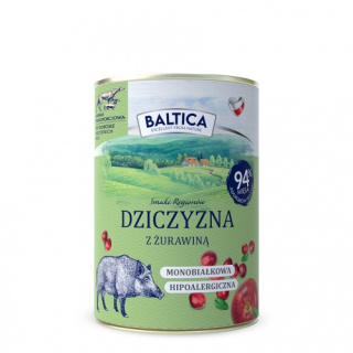 Baltica - Dziczyzna z żurawiną 400g - karma mokra dla psa dorosłego