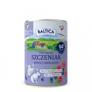 Baltica - Indyk z królikiem 400g - karma mokra dla szczeniaka