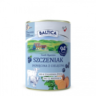 Baltica - Jagnięcina z cielęciną 400g - karma mokra dla szczeniąt