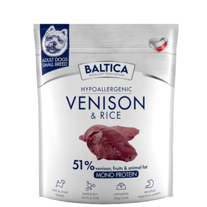 Baltica Venison&Rice S 1kg - dziczyzna z ryżem - małe rasy