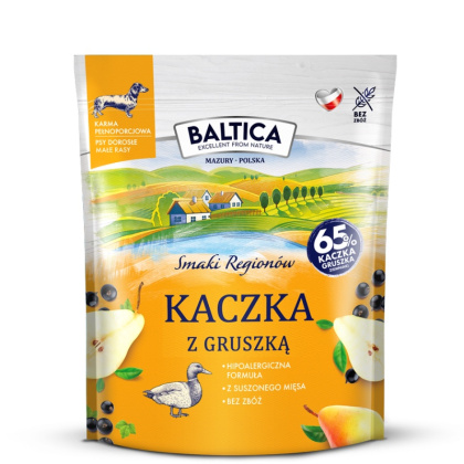 Baltica Smaki Regionów Kaczka z gruszką XS/S 1kg - małe rasy