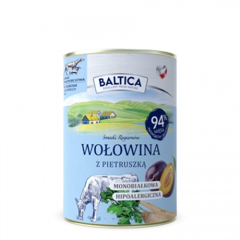 Baltica - Wołowina z pietruszką 400g - karma mokra dla psa dorosłego