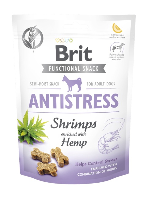 Brit Care Functional Antistress 150g - krewetki - przysmaki dla psa