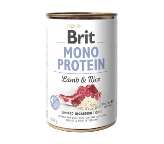 Brit Mono Protein Lamb&Rice 400g jagnięcina z ryżem - karma mokra dla psów dorosłych