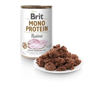 Brit Mono Protein Rabbit 400g królik - karma mokra dla psów dorosłych