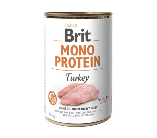 Brit Mono Protein Turkey 400g indyk - karma mokra dla psów dorosłych