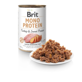 Brit Mono Protein Turkey & Sweet Potato 400g indyk z batatem - karma mokra dla psów dorosłych