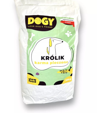 DOGY Królik 10kg - Karma Pieczona dla Małych Ras