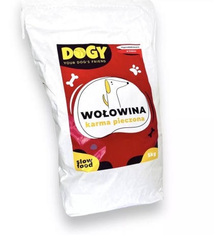 DOGY Wołowina 5kg - Karma Pieczona dla Psów Dorosłych