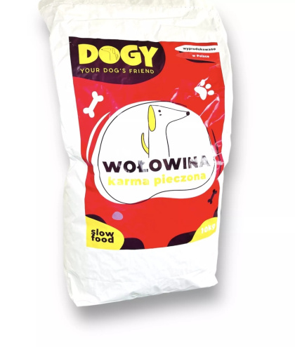 DOGY Wołowina 10kg - Karma Pieczona dla Psów Dorosłych