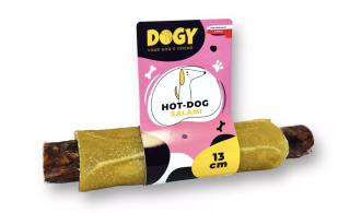 Dogy Hot-dog ze żwaczem z salami 13cm 1szt. - przysmak dla psa