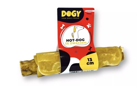 Dogy Hot-dog ze żwaczem 13cm 1szt. - przysmak dla psa