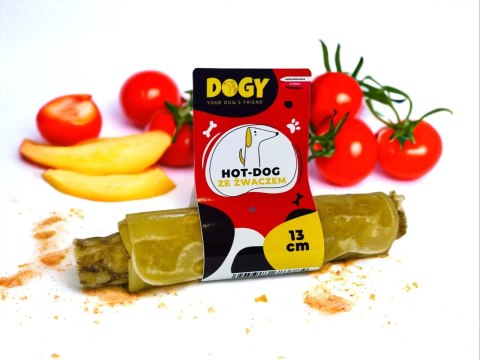 Dogy Hot-dog ze żwaczem 13cm 1szt. - przysmak dla psa