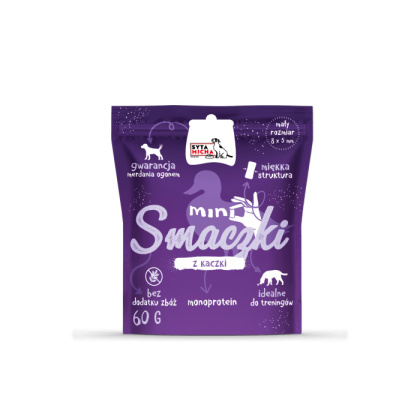 SYTA MICHA - MINI SMACZKI DLA PSA Z KACZKI 60G