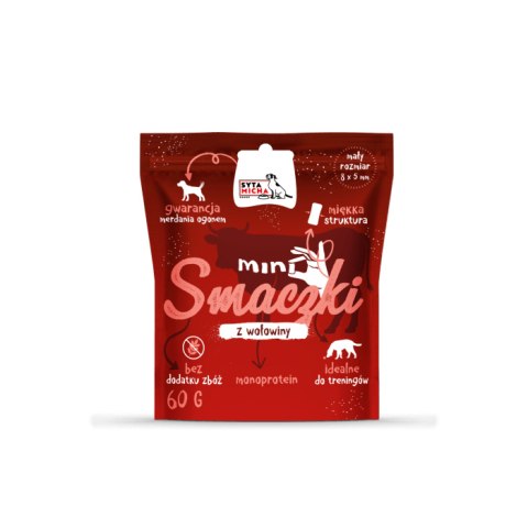 SYTA MICHA - MINI SMACZKI DLA PSA Z WOŁOWINY 60G