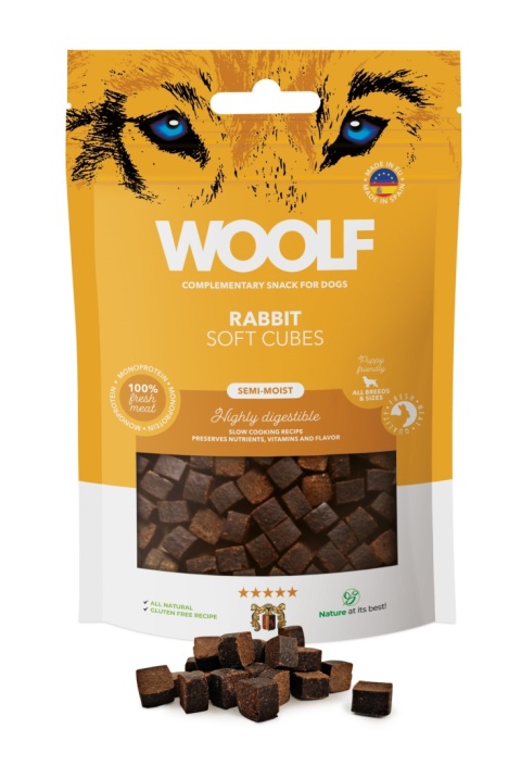 Woolf Soft Cubes Monoprotein Rabbit 100g - królik - przysmaki dla psa