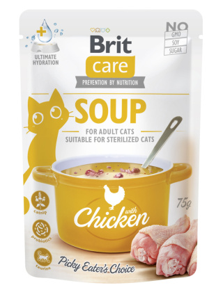 BRIT CARE CAT SOUP - KURCZAK 75G