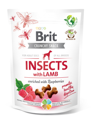 BRIT CRUNCHY INSECTS WITH LAMB - JAGNIĘCINA 200G