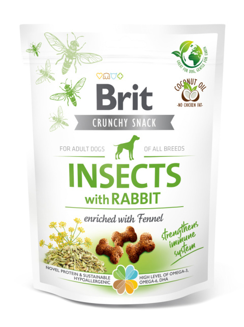 BRIT CRUNCHY INSECTS WITH RABBIT - KRÓLIK 200G