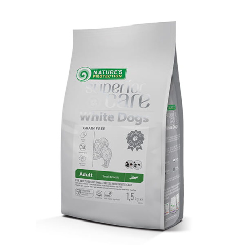 NATURE'S PROTECTION WHITE DOGS - ADULT INSECT SMALL BREEDS - 1,5KG