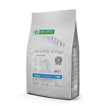 NATURE'S PROTECTION WHITE DOGS - ADULT HERRING SMALL BREEDS - 1,5KG