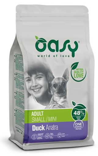 OASY ONE PROTEIN MINI ADULT - KACZKA 0,8KG - KARMA SUCHA DLA PSA