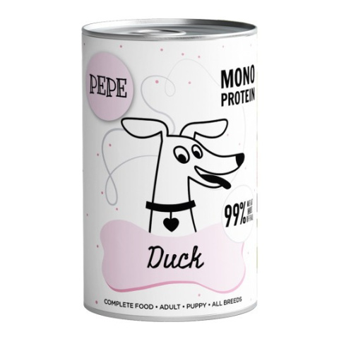 PAKA ZWIERZAKA - PEPE - MONOPROTIEN DUCK - Kaczka 400g