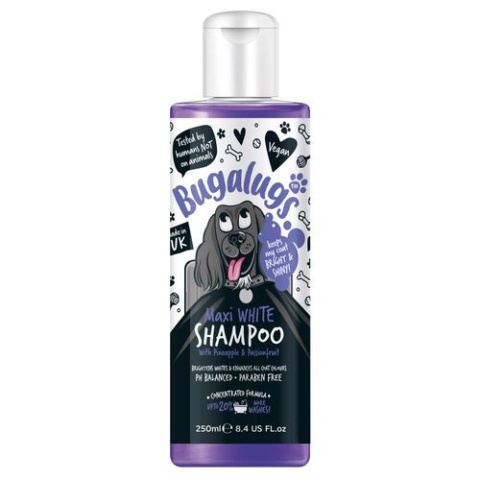 Bugalugs Maxi White Shampoo - szampon do białej sierści psa, uwydatniający kolor włosa - 250ml