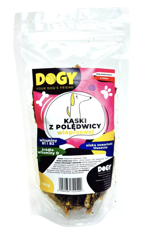 DOGY - KĄSKI Z POLĘDWIDY WIEPRZOWEJ 100G