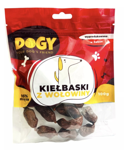 Dogy Kiełbaski z wołowiny 100g - przysmaki dla psa