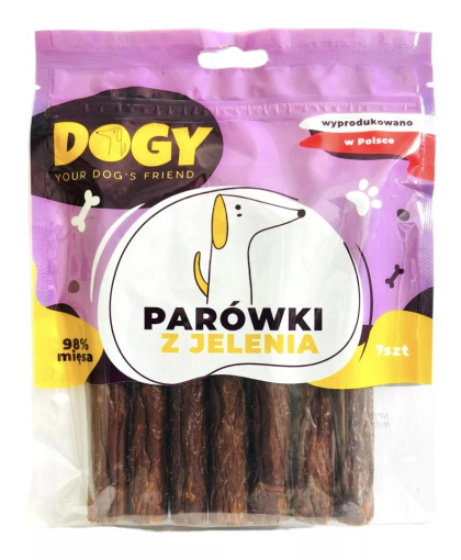 Dogy Parówki z jelenia 7szt - przysmaki dla psów