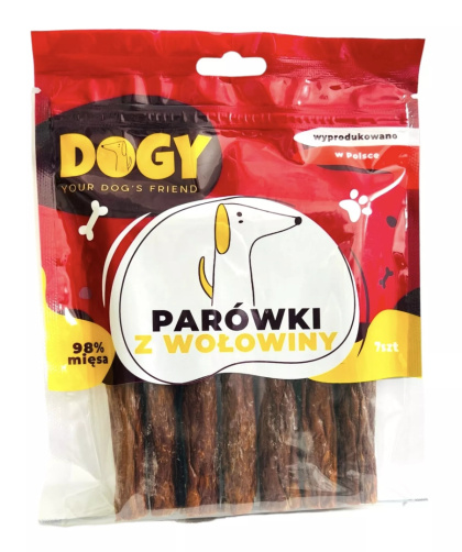 Dogy Parówki z wołowiny 7szt. - przysmaki dla psa