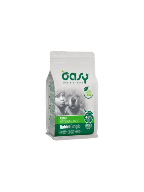 OASY ONE PROTEIN ADULT M/L - KRÓLIK 2,5KG - KARMA SUCHA DLA PSA