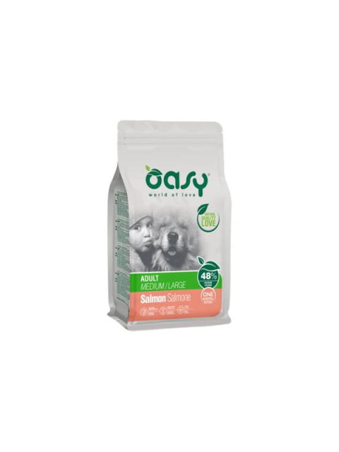 OASY ONE PROTEIN ADULT M/L - ŁOSOŚ 2,5KG - KARMA SUCHA DLA PSA