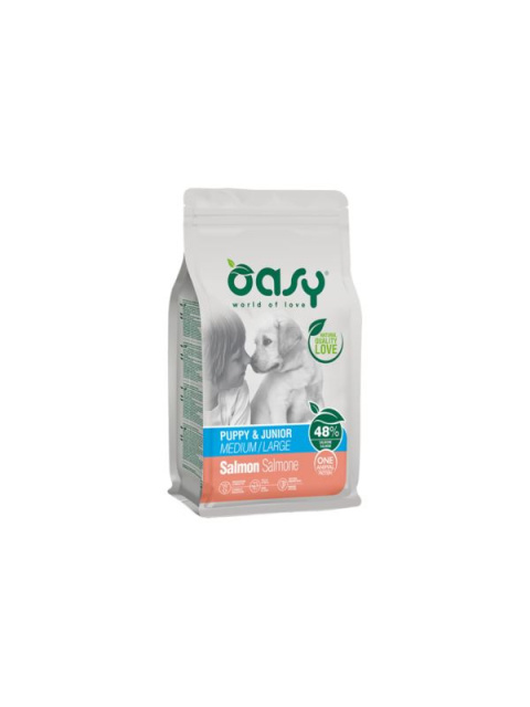 OASY ONE PROTEIN PUPPY & JUNIOR - ŁOSOŚ 12KG - KARMA SUCHA DLA PSA