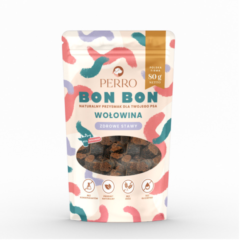 PERRO - BON BON WOŁOWINA 80G - ZDROWE STAWY - PRYSMAK Z DODATKIEM FUNKCYJNYM