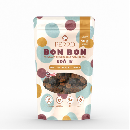 PERRO - BON BON KRÓLIK 80G - OCHRONA PRZED KLESZCZAMI - PRYSMAK Z DODATKIEM FUNKCYJNYM