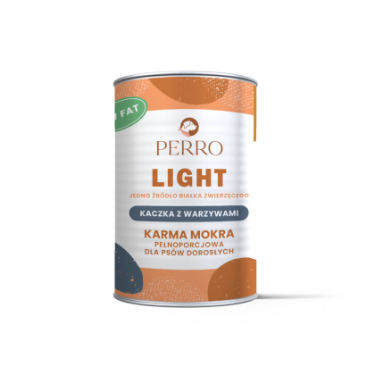 PERRO LIGHT - KACZKA Z WARZYWAMI 400G - MONOBIAŁKOWA KARMA MOKRA LIGHT DLA PSA