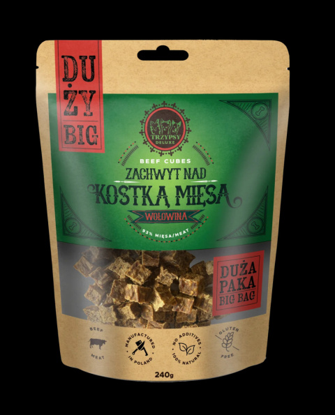 TrzyPsy - DUŻY Zachyt Nad Kostką Mięsa - Wołowina 240g