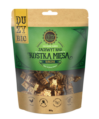 TrzyPsy - DUŻY Zachyt Nad Kostką Mięsa - Kurczak 80g