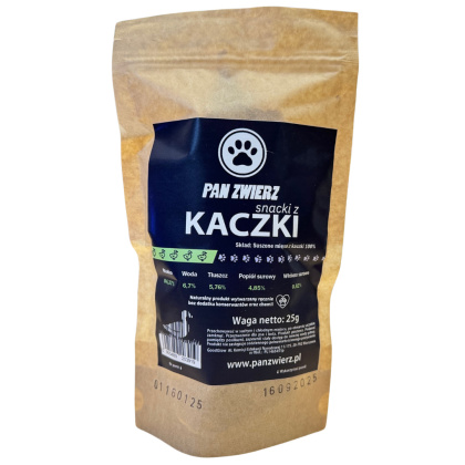 PAN ZWIERZ - Kaczka 25g - naturalne suszone przysmaki