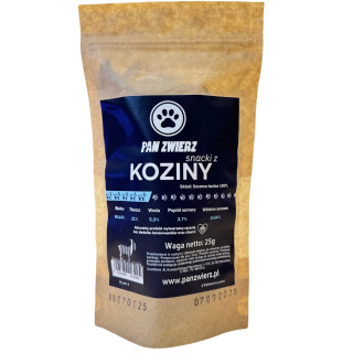 PAN ZWIERZ - Kozina 25g - naturalne suszone przysmaki